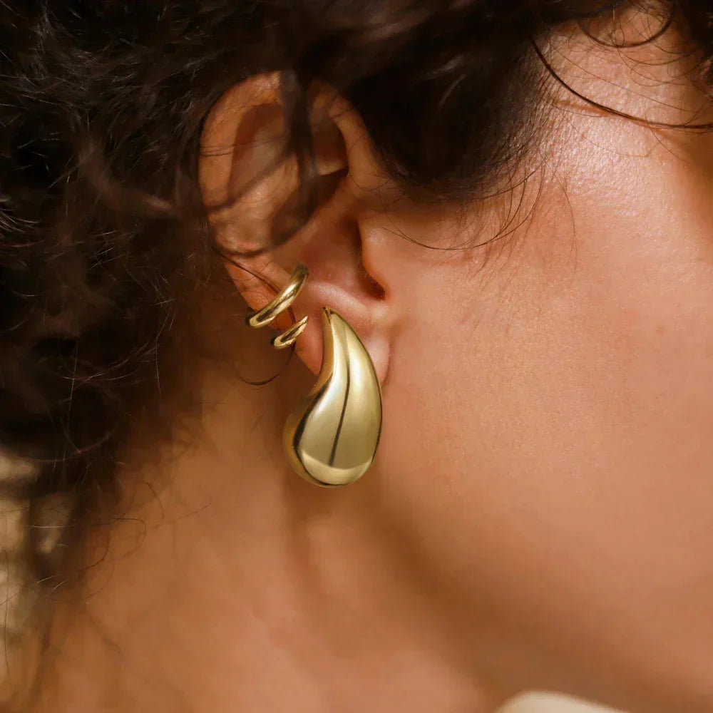 Gouden Sandra Teardrop-oorbellen