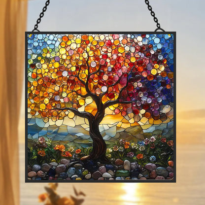 Glas-in-lood Zonvanger - Levensboom