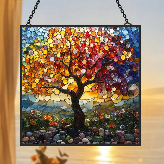 Glas-in-lood Zonvanger - Levensboom