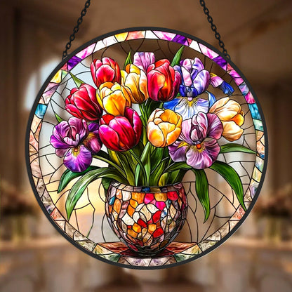 Glas-in-lood Zonvanger - Tulp
