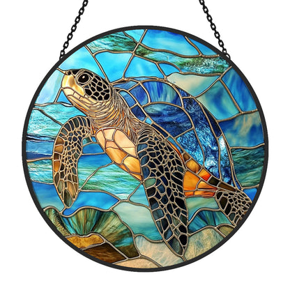 Glas-in-lood Zonvanger - Schildpad