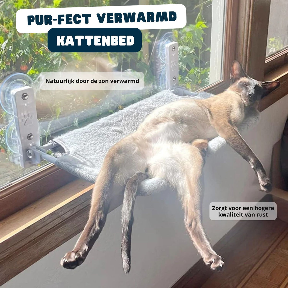 Lunaro | Raamhangmat voor Katten – Opvouwbaar, Stabiel en Comfortabel