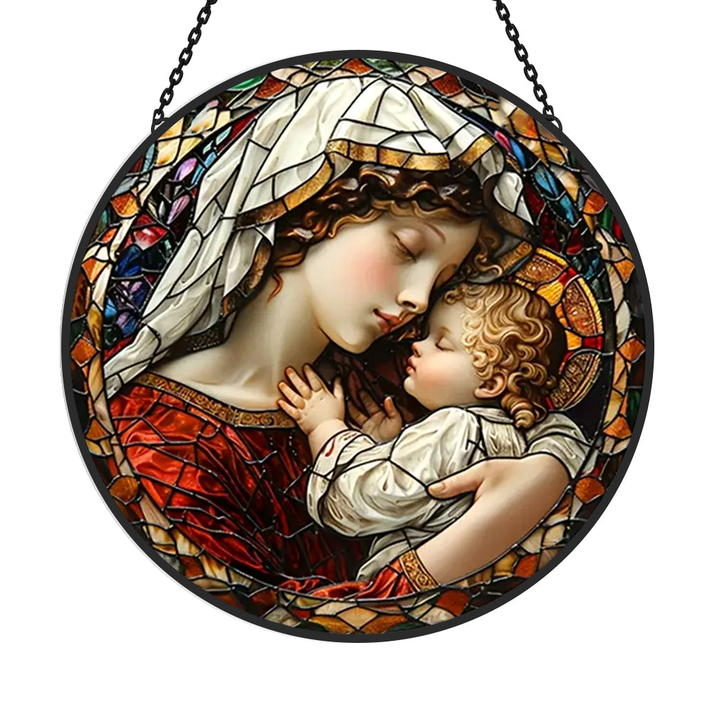 Glas-in-lood Zonvanger - Heilige Maagd Maria
