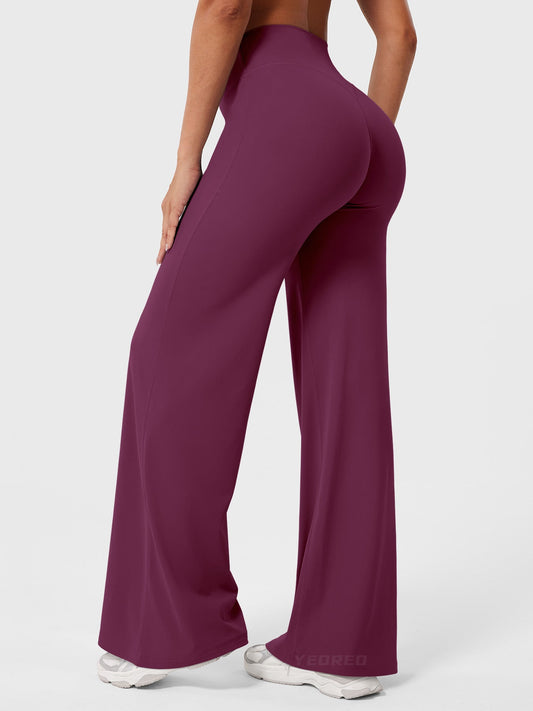 CurveFlex | Hoge Taille Straight-Leg Legging - Zwarte kers