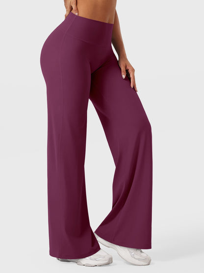 CurveFlex | Hoge Taille Straight-Leg Legging - Zwarte kers
