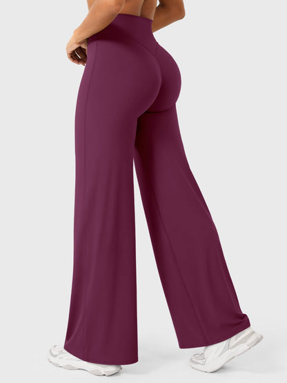 CurveFlex | Hoge Taille Straight-Leg Legging - Zwarte kers