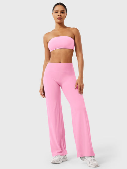 CurveFlex | Hoge Taille Straight-Leg Legging - Bubblegum Roze