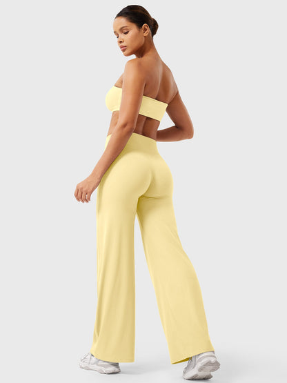 CurveFlex | Hoge Taille Straight-Leg Legging - Botergeel