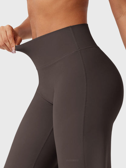 CurveFlex | Hoge Taille Straight-Leg Legging - Donkerbruin