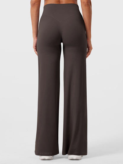 CurveFlex | Hoge Taille Straight-Leg Legging - Donkerbruin