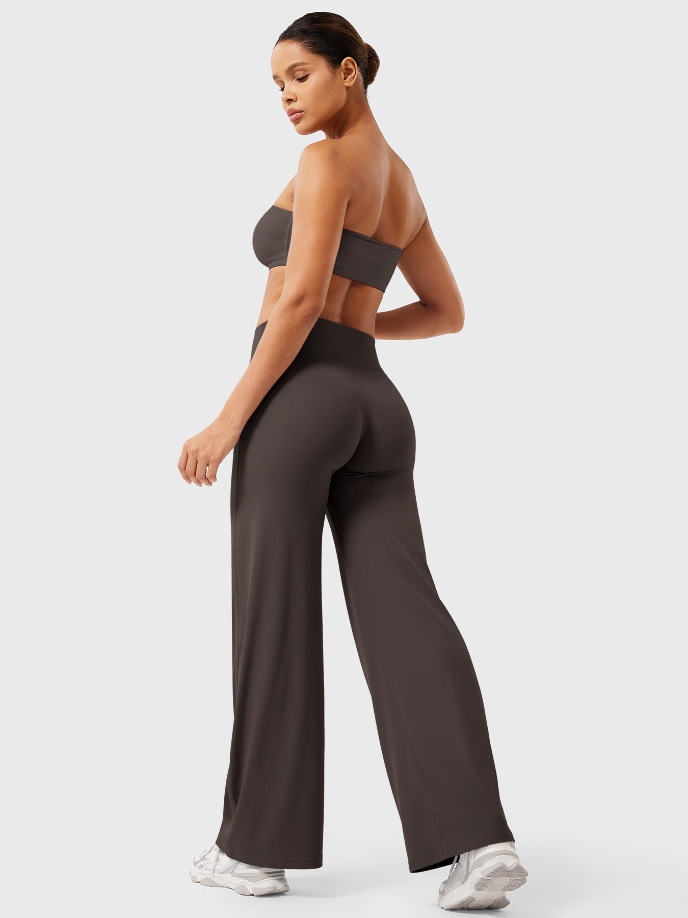 CurveFlex | Hoge Taille Straight-Leg Legging - Donkerbruin