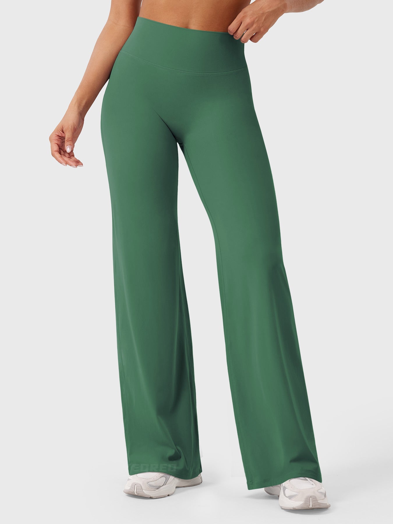 CurveFlex | Hoge Taille Straight-Leg Legging - Donkergroen
