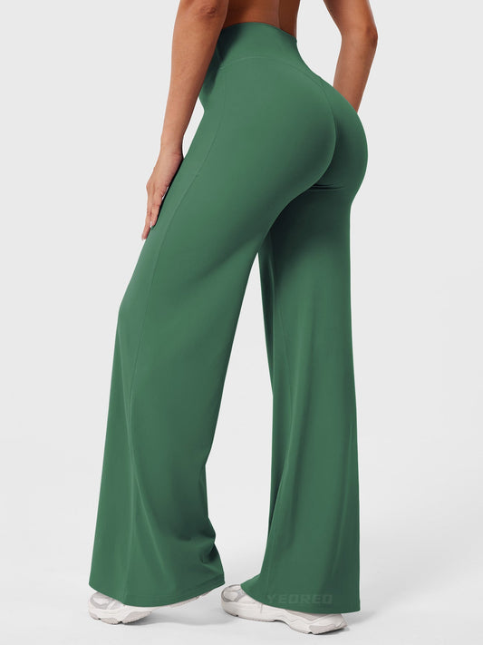 CurveFlex | Hoge Taille Straight-Leg Legging - Donkergroen