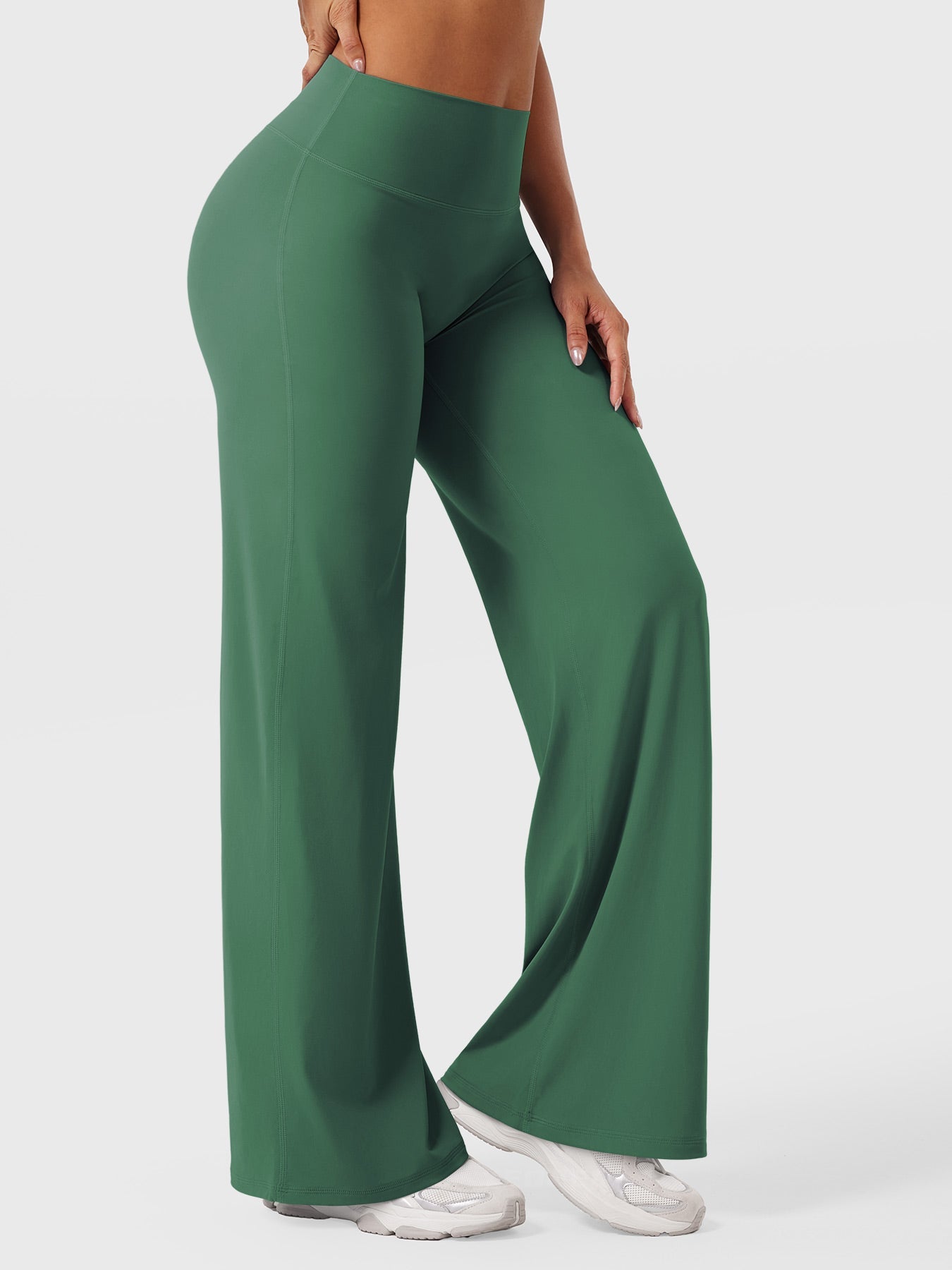 CurveFlex | Hoge Taille Straight-Leg Legging - Donkergroen