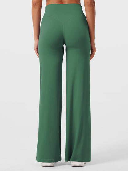 CurveFlex | Hoge Taille Straight-Leg Legging - Donkergroen