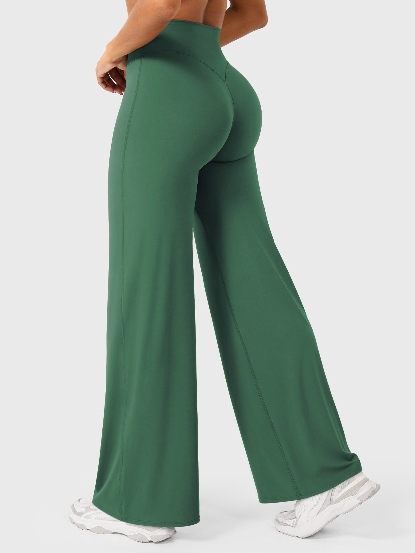 CurveFlex | Hoge Taille Straight-Leg Legging - Donkergroen