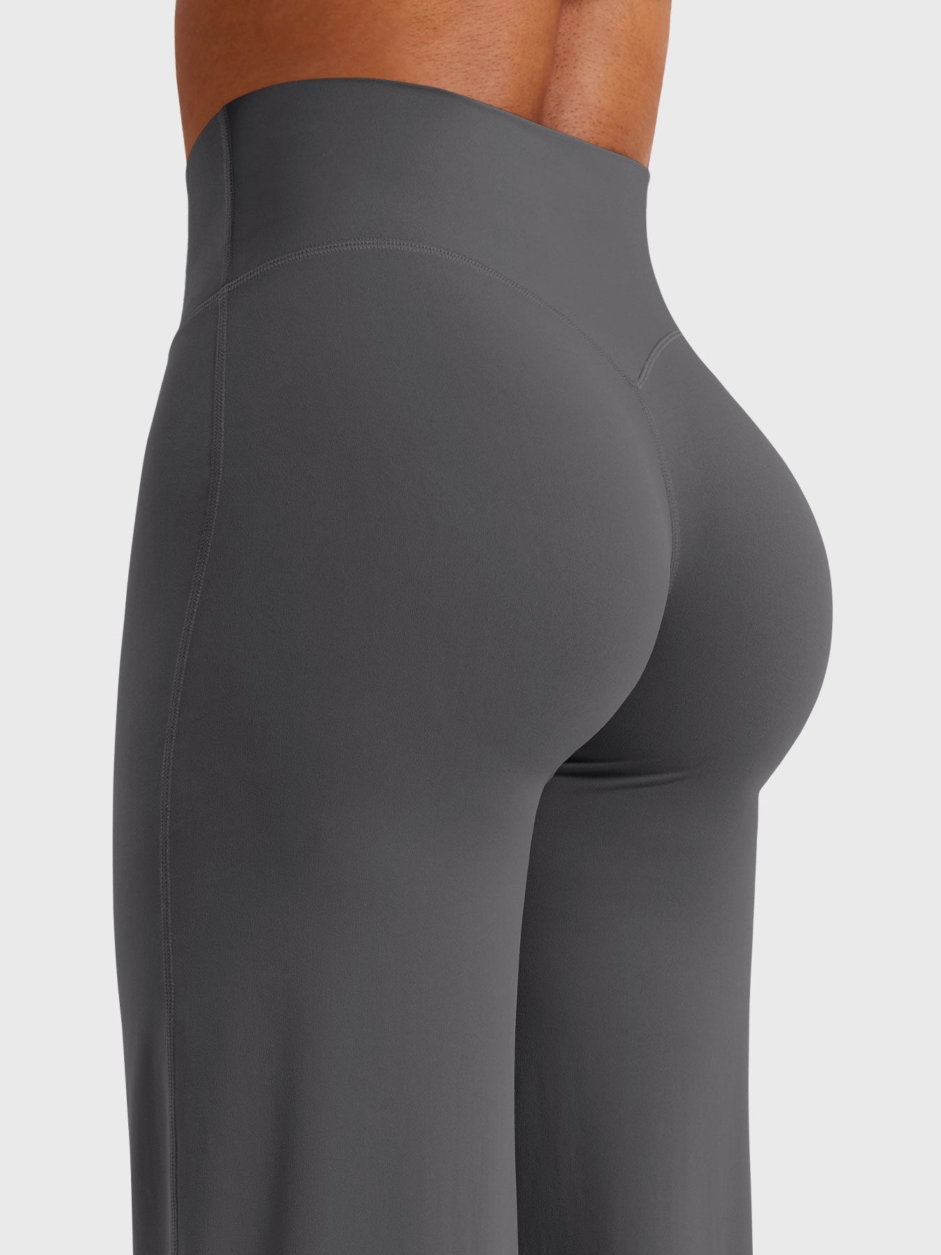 CurveFlex | Hoge Taille Straight-Leg Legging - Donkergrijs