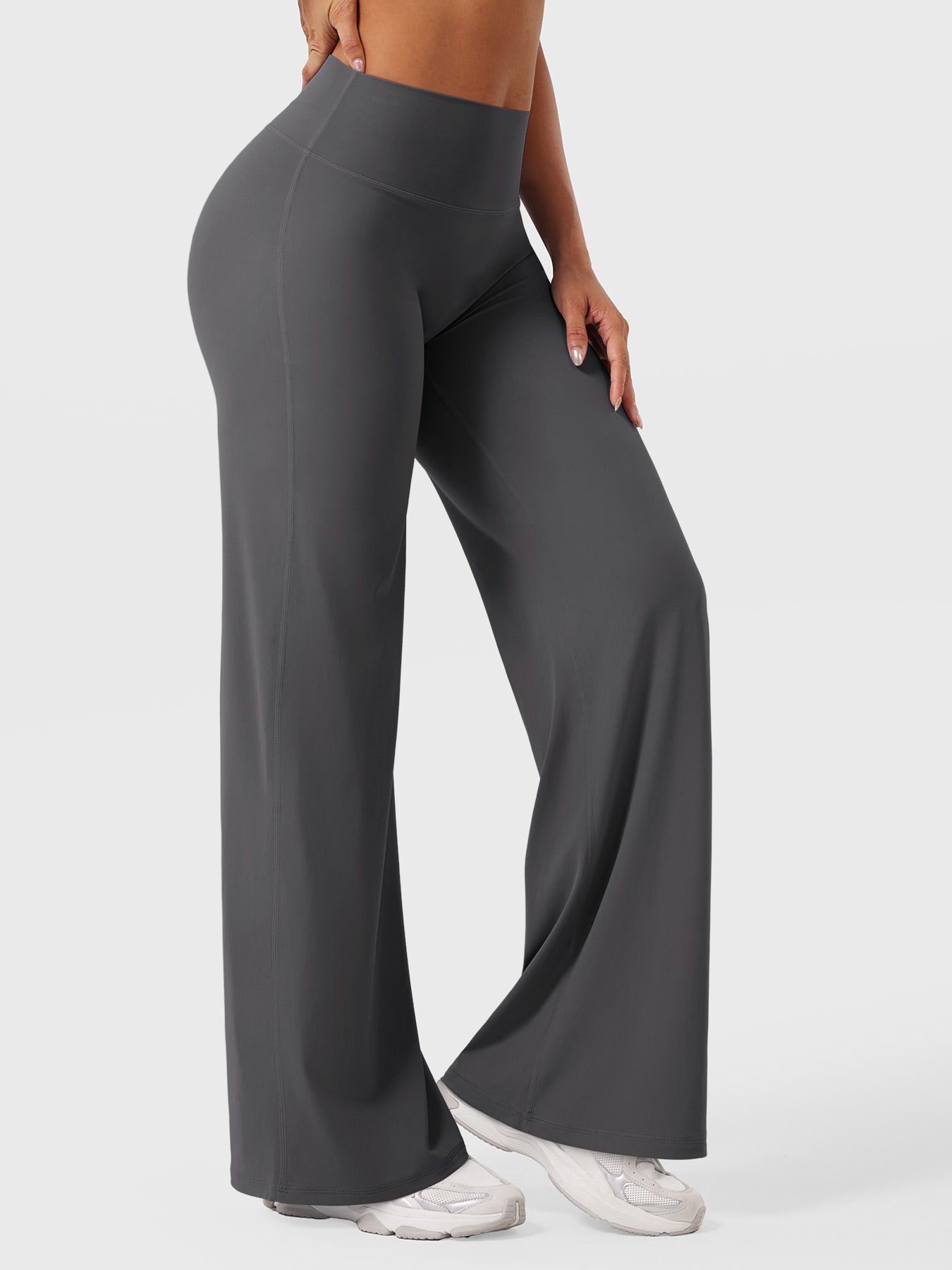 CurveFlex | Hoge Taille Straight-Leg Legging - Donkergrijs