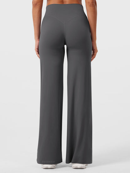 CurveFlex | Hoge Taille Straight-Leg Legging - Donkergrijs