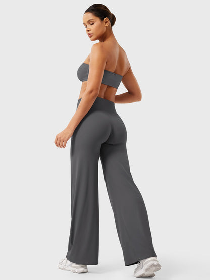 CurveFlex | Hoge Taille Straight-Leg Legging - Donkergrijs