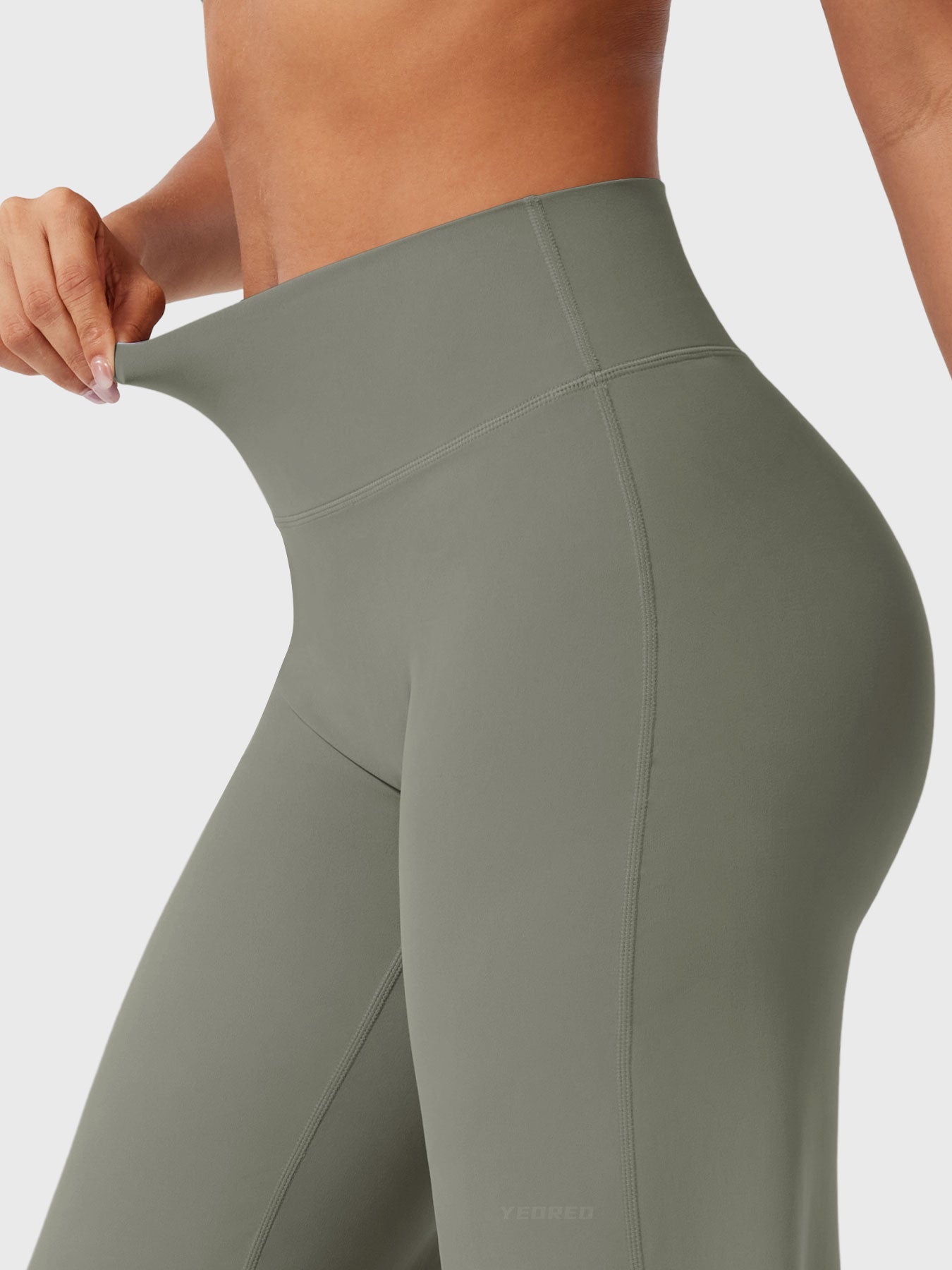 CurveFlex | Hoge Taille Straight-Leg Legging - Grijsgroen