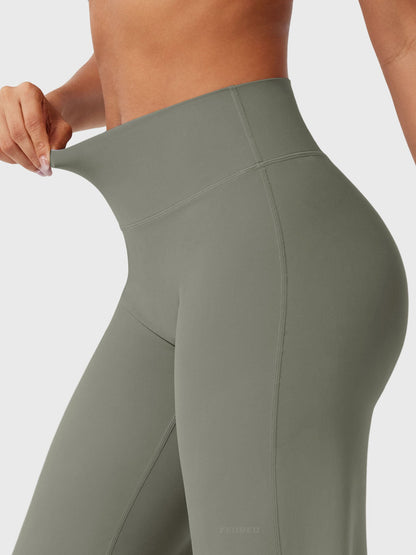 CurveFlex | Hoge Taille Straight-Leg Legging - Grijsgroen