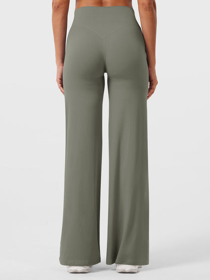 CurveFlex | Hoge Taille Straight-Leg Legging - Grijsgroen