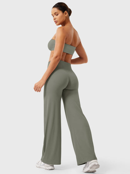 CurveFlex | Hoge Taille Straight-Leg Legging - Grijsgroen