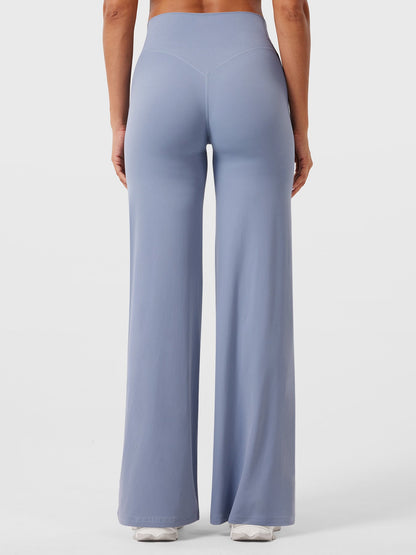 CurveFlex | Hoge Taille Straight-Leg Legging - Granietblauw