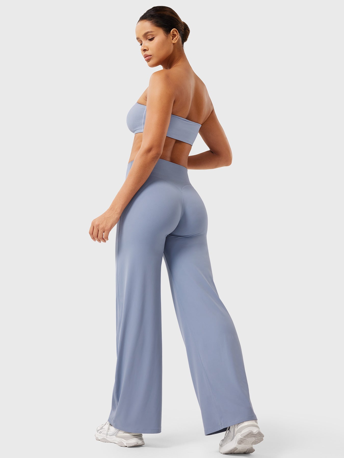 CurveFlex | Hoge Taille Straight-Leg Legging - Granietblauw