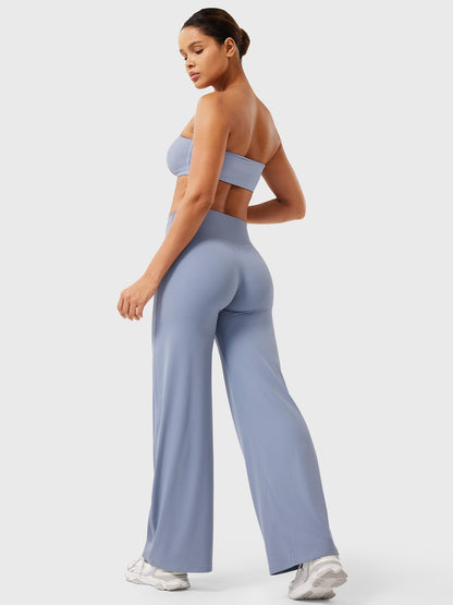 CurveFlex | Hoge Taille Straight-Leg Legging - Granietblauw