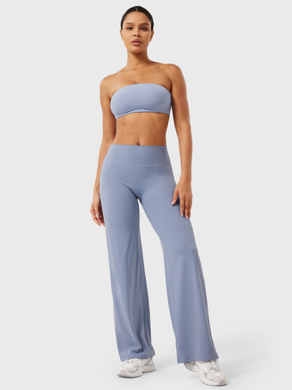 CurveFlex | Hoge Taille Straight-Leg Legging - Granietblauw