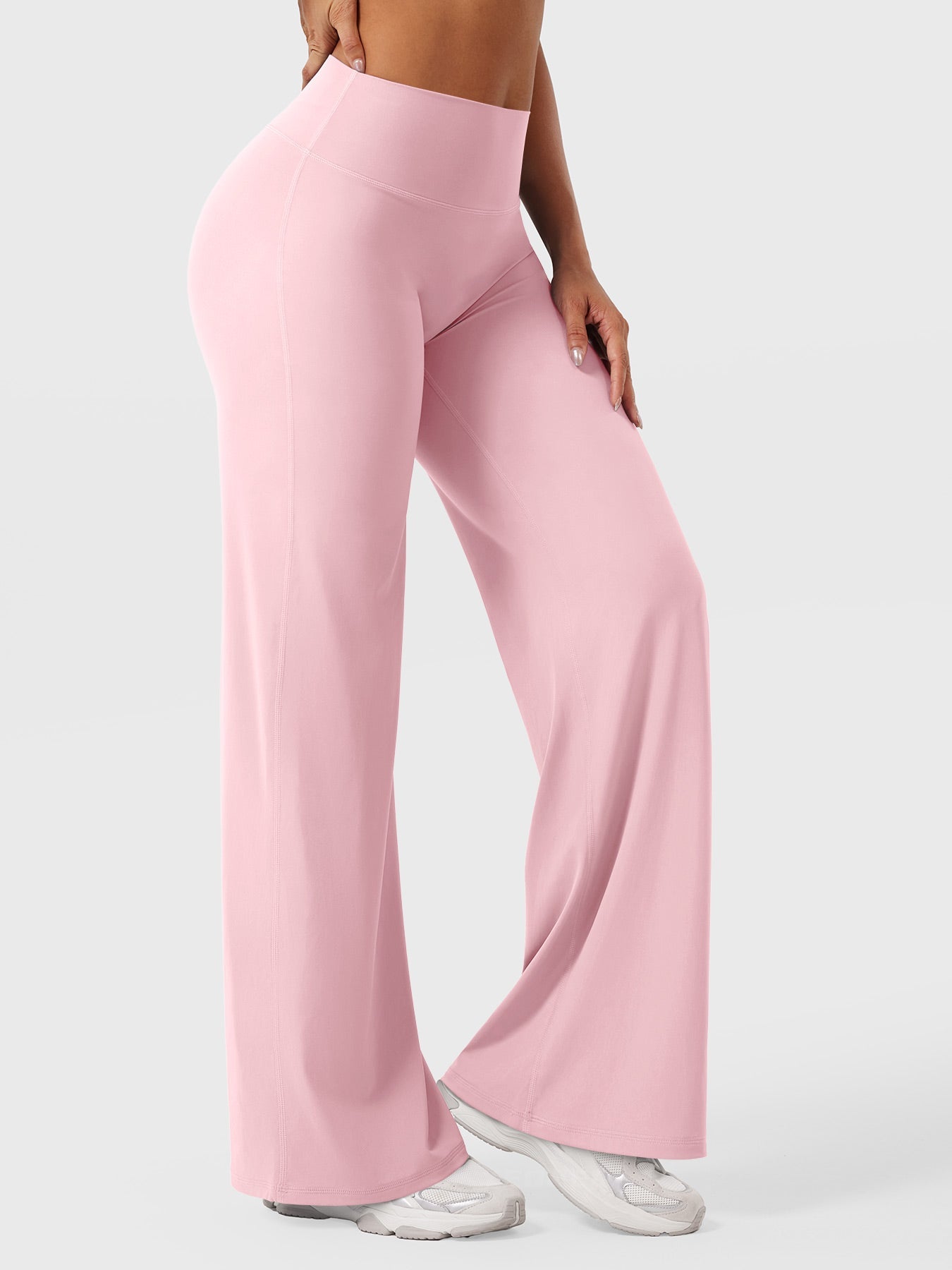 CurveFlex | Hoge Taille Straight-Leg Legging - Babyroze