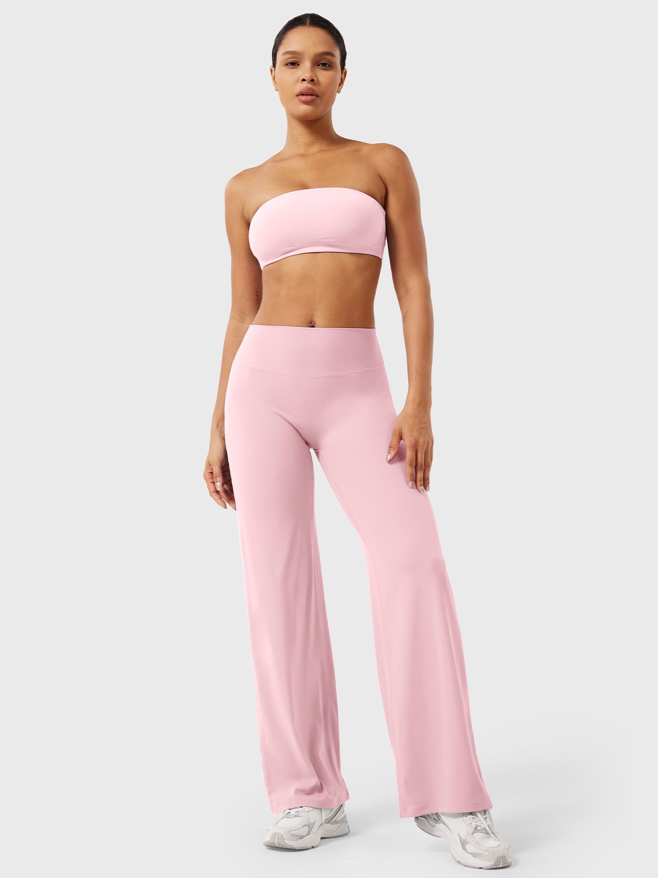 CurveFlex | Hoge Taille Straight-Leg Legging - Babyroze