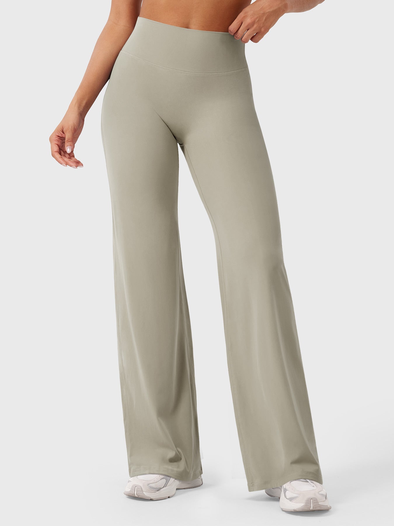 CurveFlex | Hoge Taille Straight-Leg Legging - Licht zand