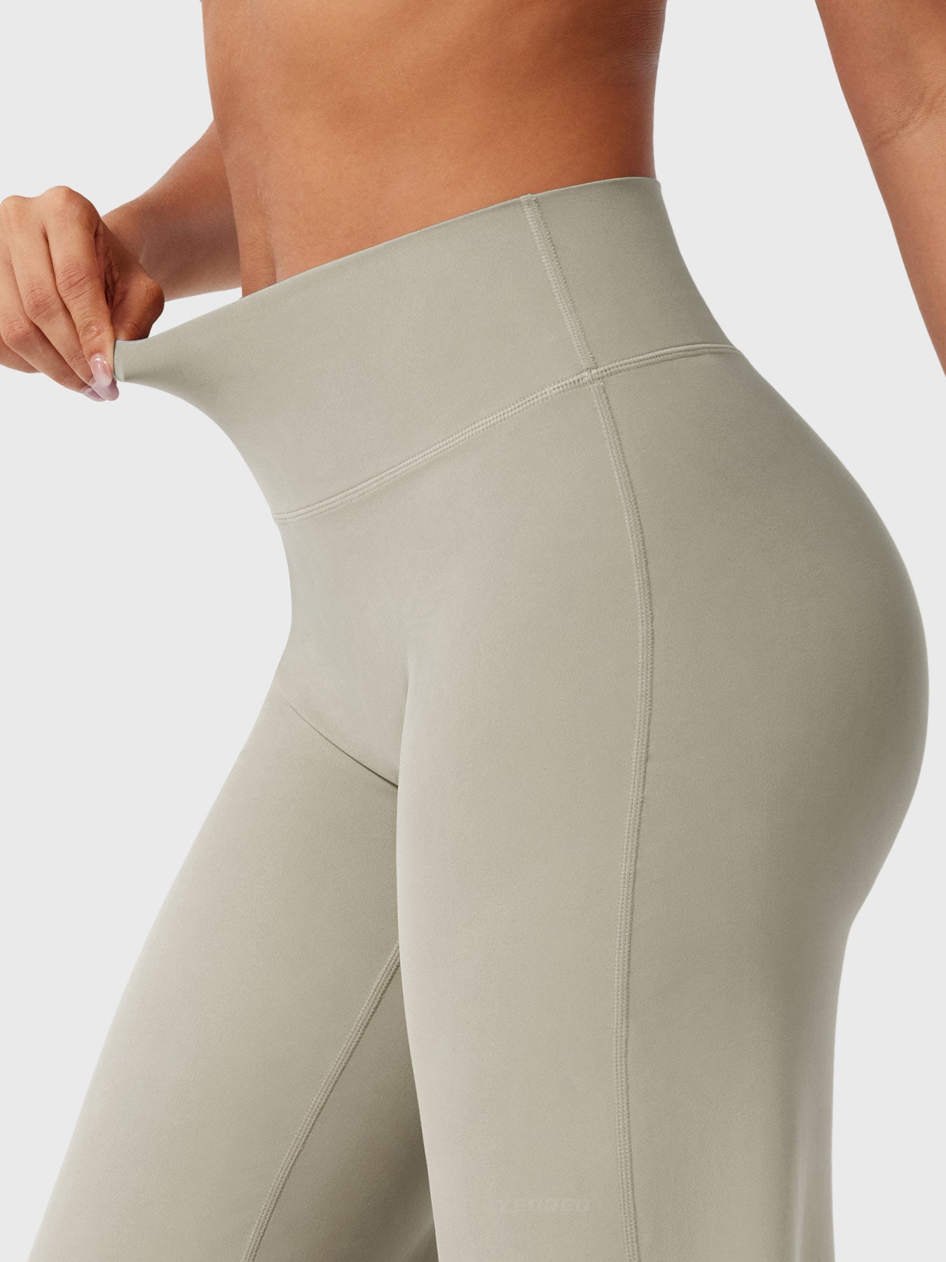 CurveFlex | Hoge Taille Straight-Leg Legging - Licht zand