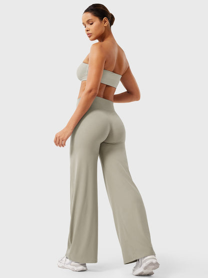 CurveFlex | Hoge Taille Straight-Leg Legging - Licht zand