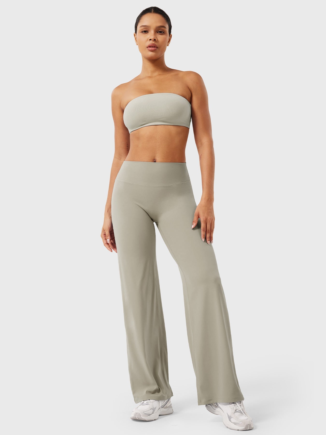 CurveFlex | Hoge Taille Straight-Leg Legging - Licht zand