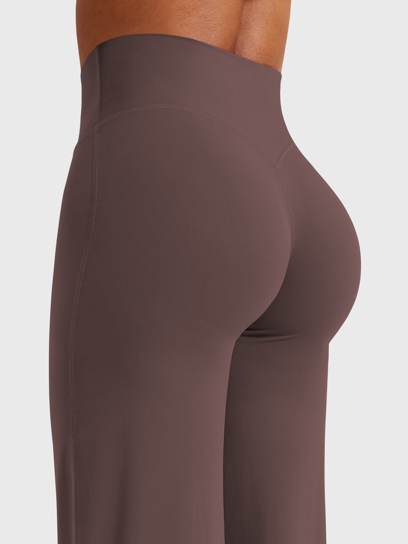 CurveFlex | Hoge Taille Straight-Leg Legging - Pruimbruin