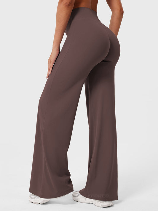 CurveFlex | Hoge Taille Straight-Leg Legging - Pruimbruin