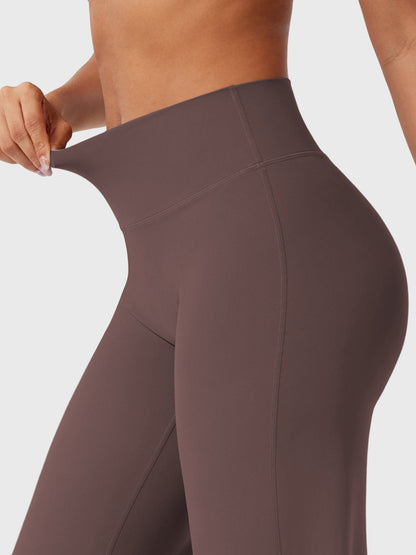 CurveFlex | Hoge Taille Straight-Leg Legging - Pruimbruin