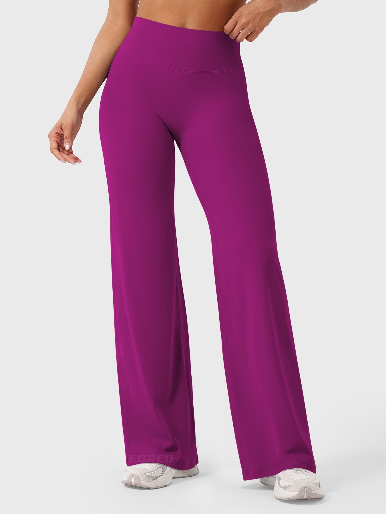 CurveFlex | Hoge Taille Straight-Leg Legging - Roze Paars