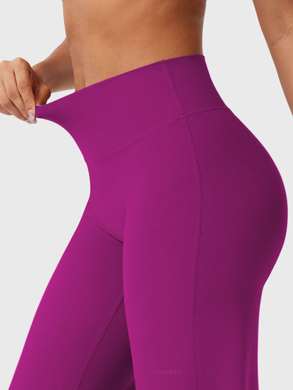 CurveFlex | Hoge Taille Straight-Leg Legging - Roze Paars