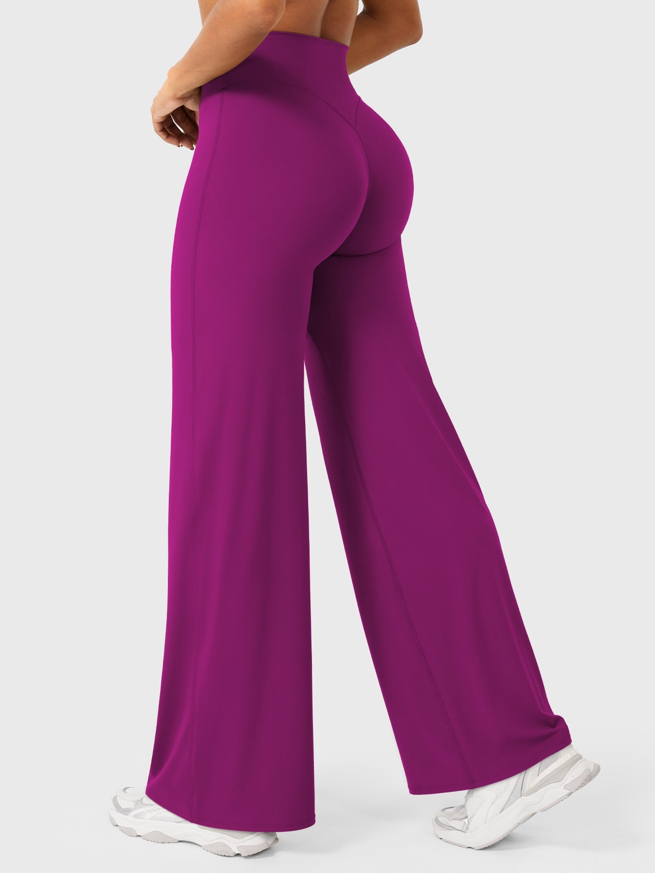 CurveFlex | Hoge Taille Straight-Leg Legging - Roze Paars
