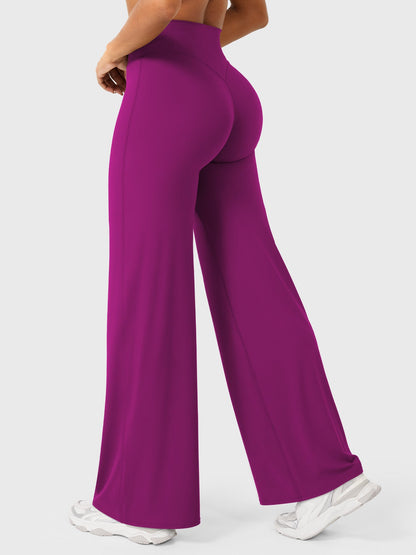 CurveFlex | Hoge Taille Straight-Leg Legging - Roze Paars