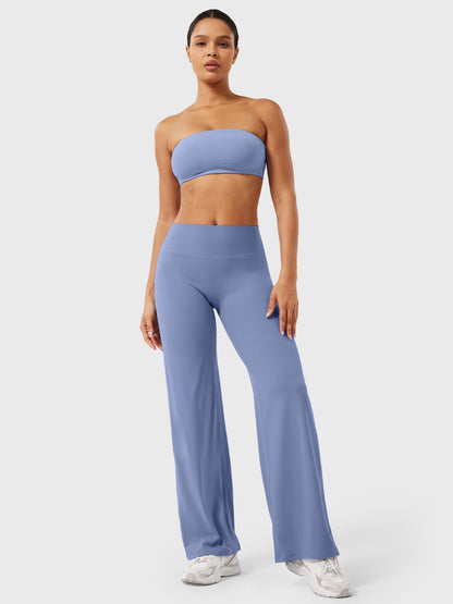 CurveFlex | Hoge Taille Straight-Leg Legging - Oceaanblauw